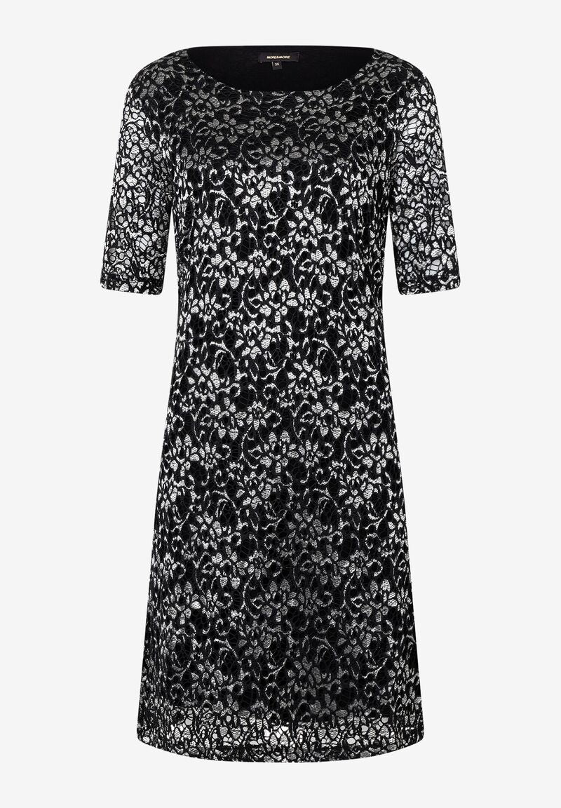 Spitzenkleid schwarz/silber GLAM-Kollektion