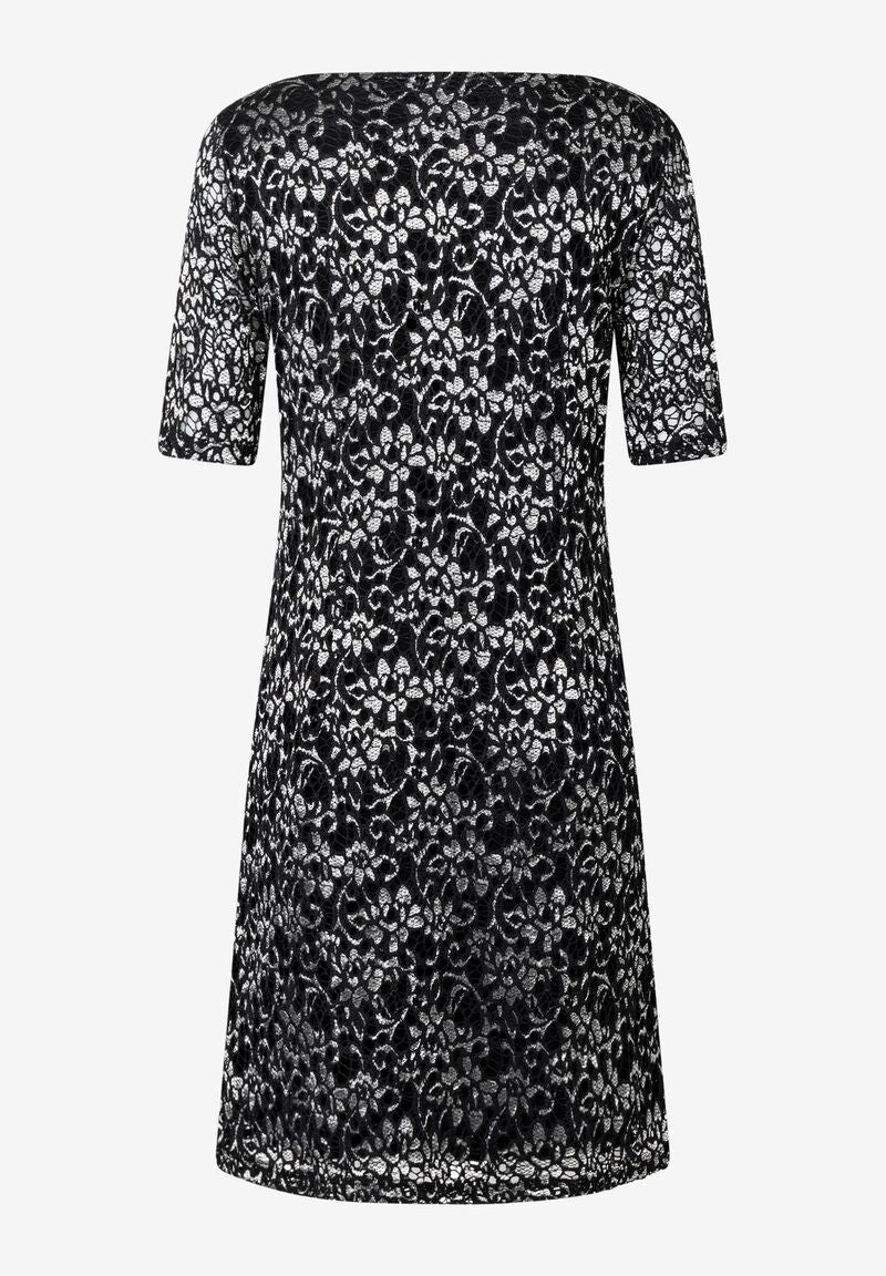Spitzenkleid schwarz/silber GLAM-Kollektion
