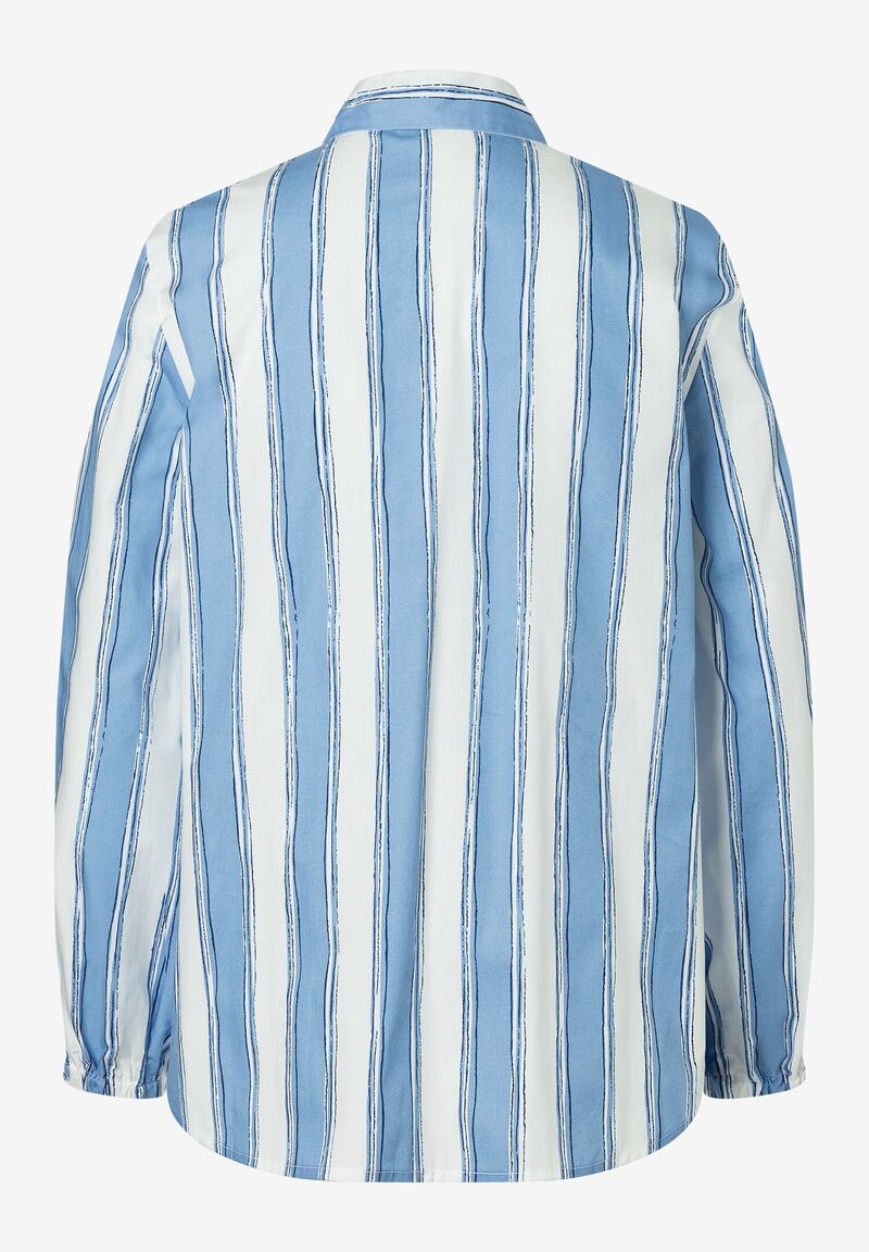 Hemdbluse mit Streifenprint blau/weiß Frühjahrs-Kollektion