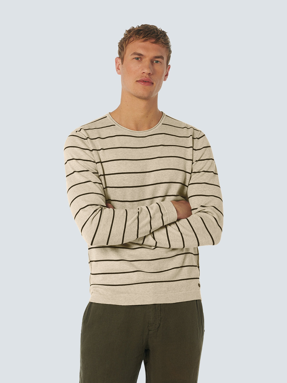 Pullover Crewneck 2 Coloured Stripe