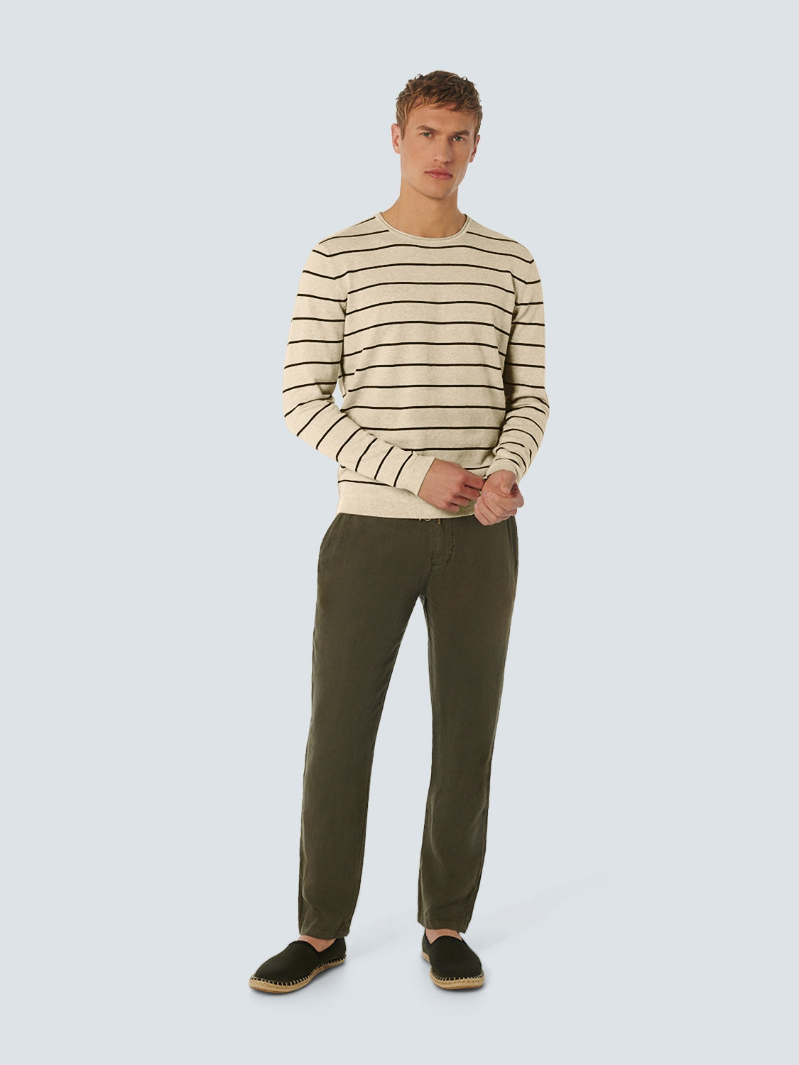 Pullover Crewneck 2 Coloured Stripe