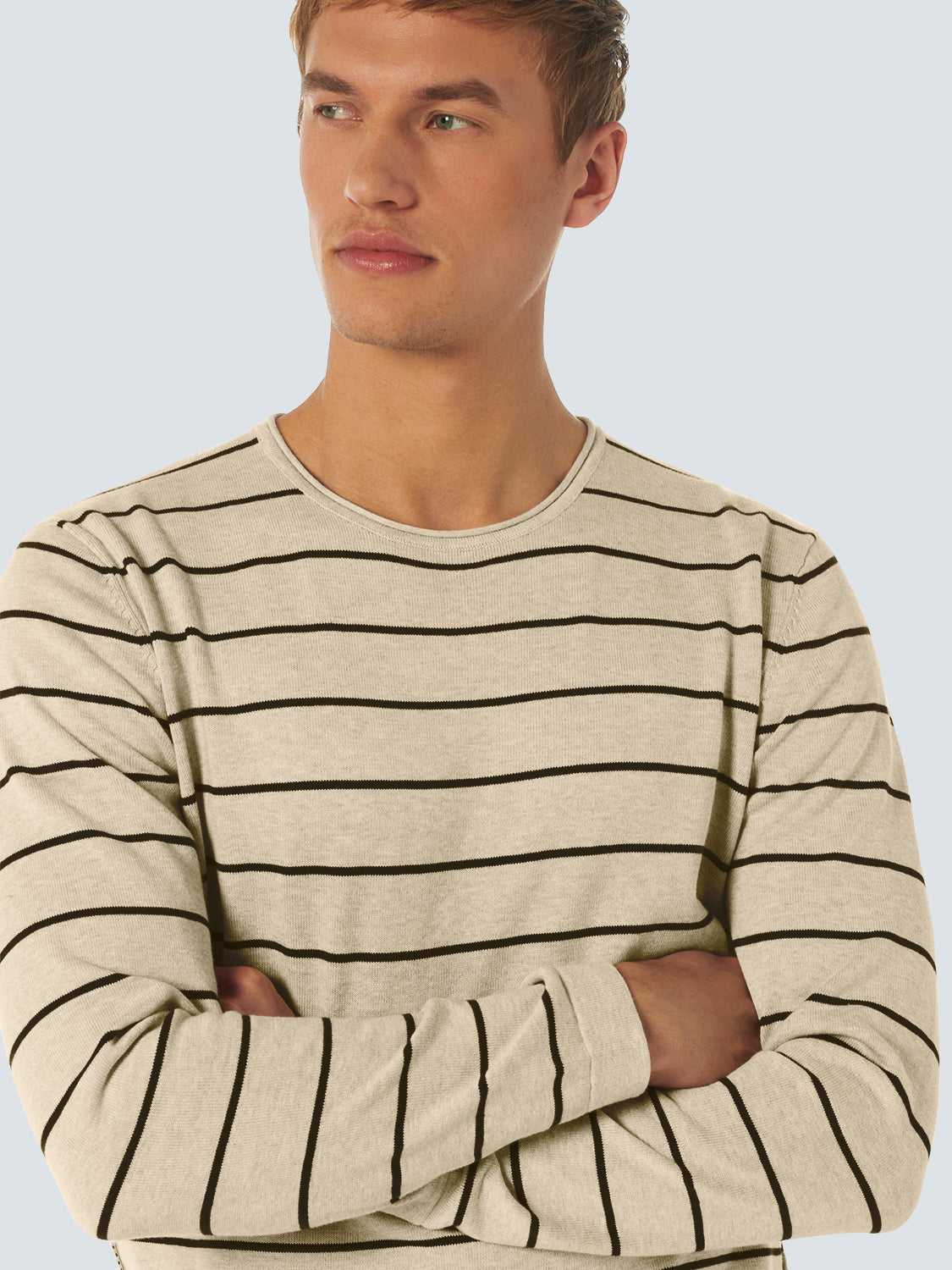 Pullover Crewneck 2 Coloured Stripe