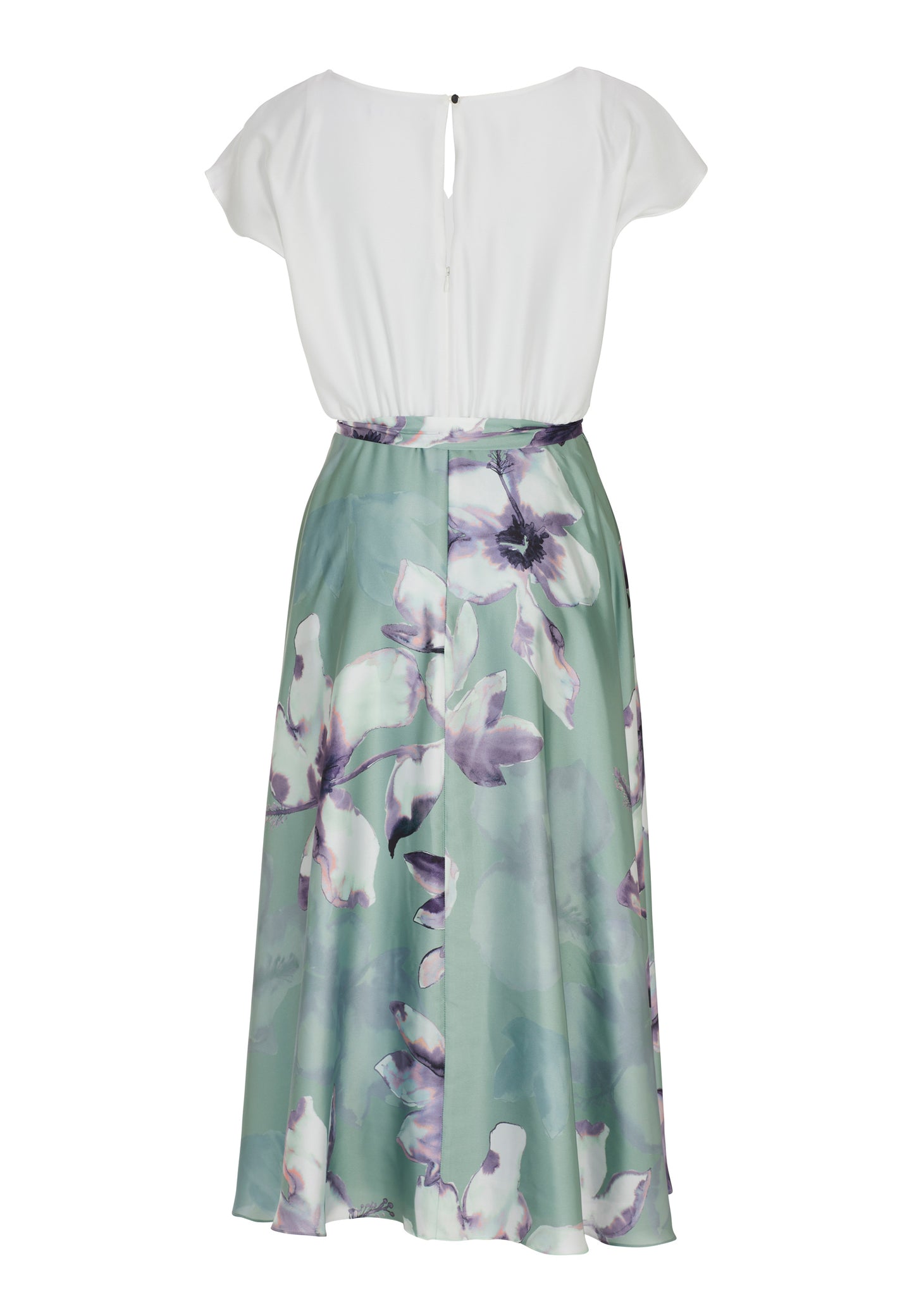 Blusiges Kleid aus nachhaltigem Satinchiffon