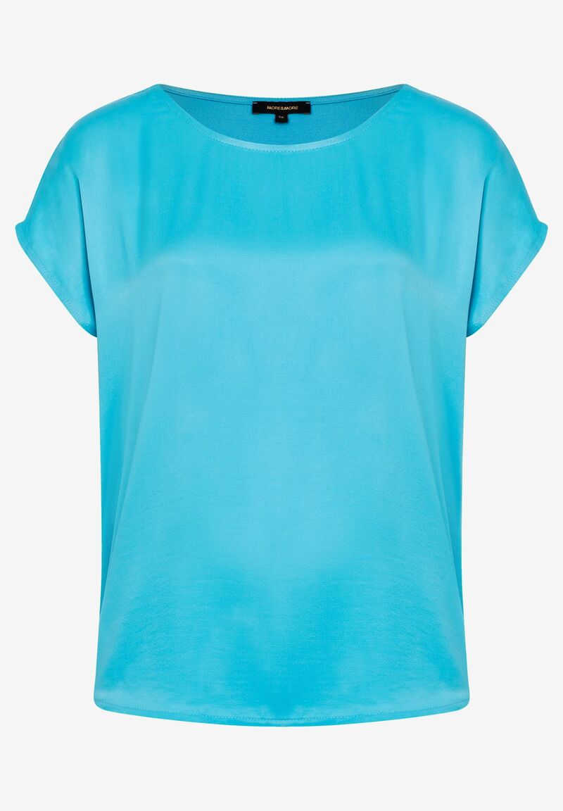 Shirt mit Satinfront türkis Frühjahrs-Kollektion