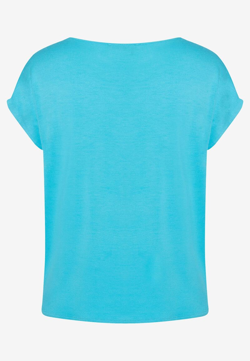 Shirt mit Satinfront türkis Frühjahrs-Kollektion