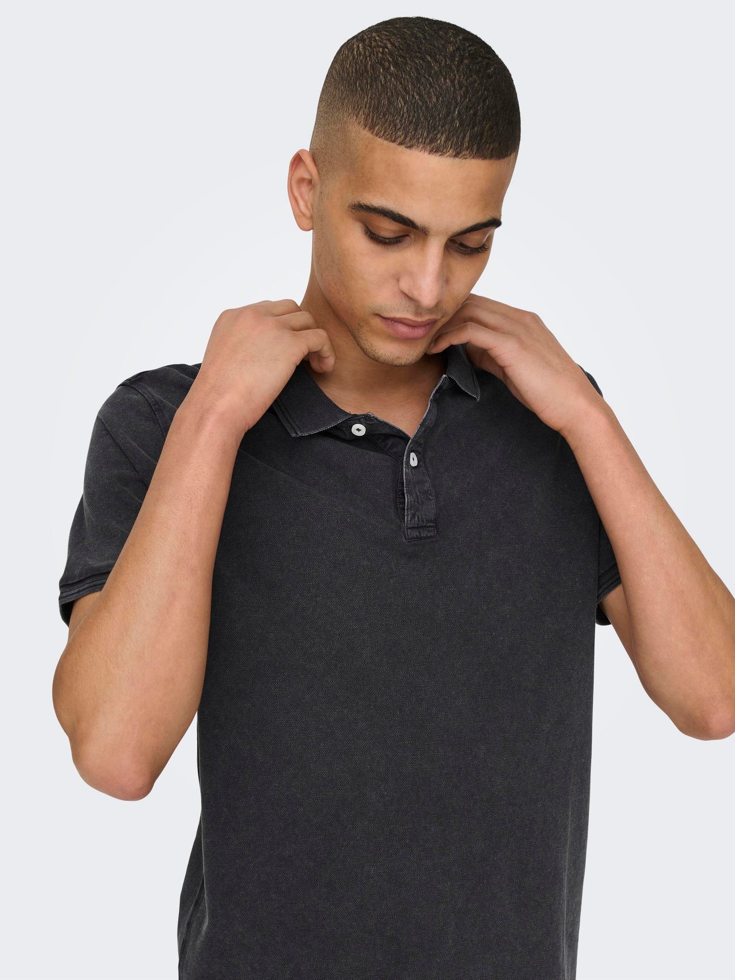 ONSTRAVIS SLIM WASHED SS POLO NOOS