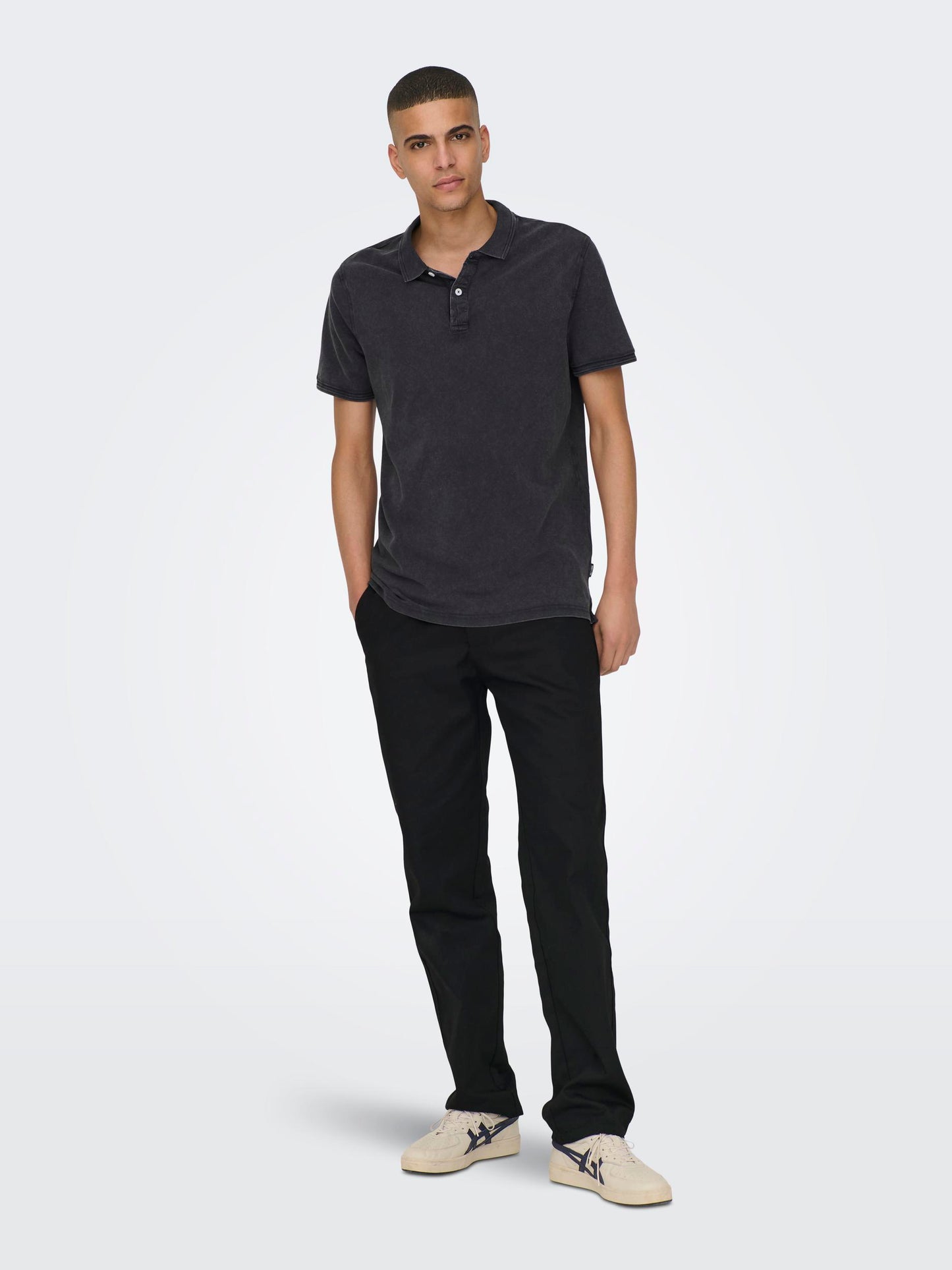 ONSTRAVIS SLIM WASHED SS POLO NOOS