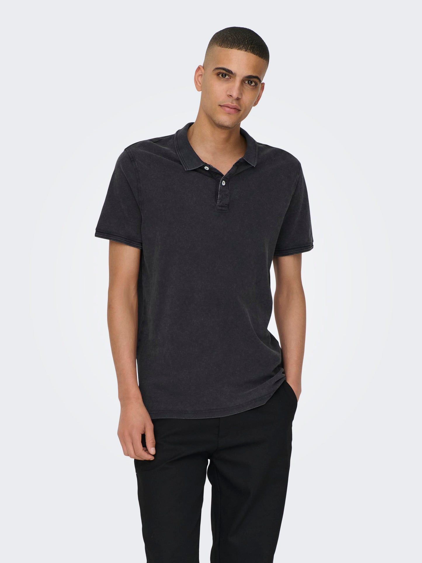 ONSTRAVIS SLIM WASHED SS POLO NOOS
