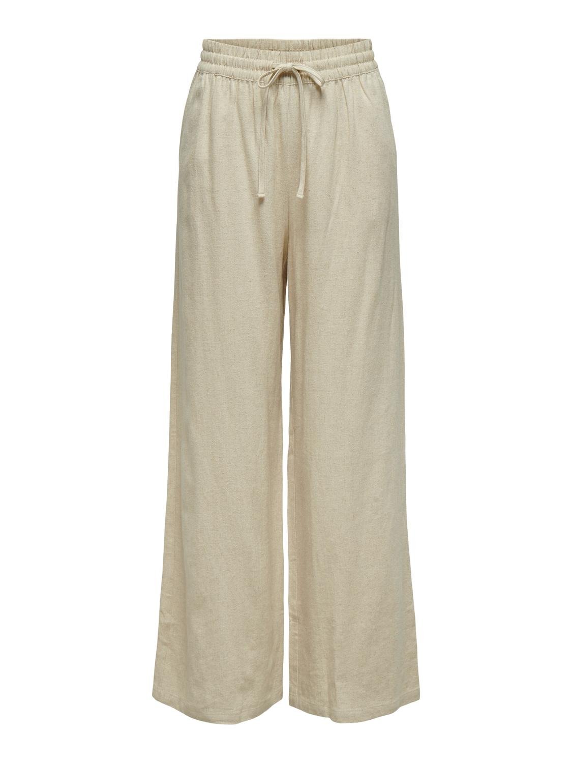 JDYSAY HW LINEN WIDE PANT WVN NOOS