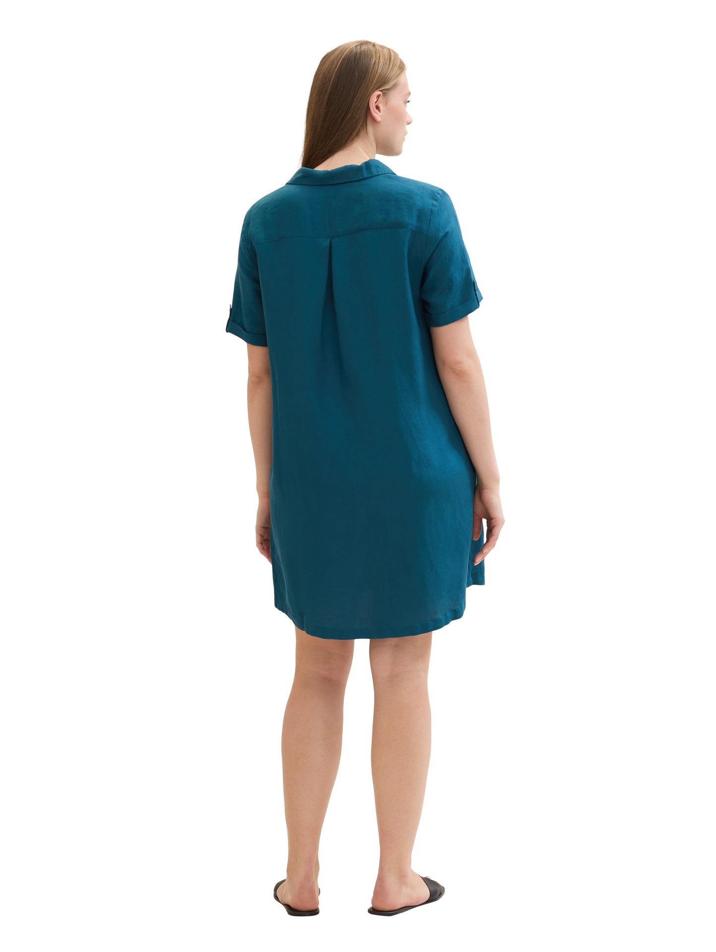 Plus - Kleid mit Leinen