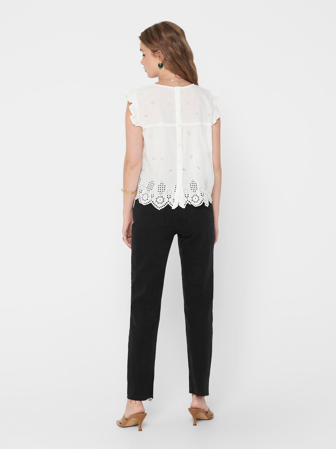 ONLSILLA S/L FRILL TOP WVN NOOS