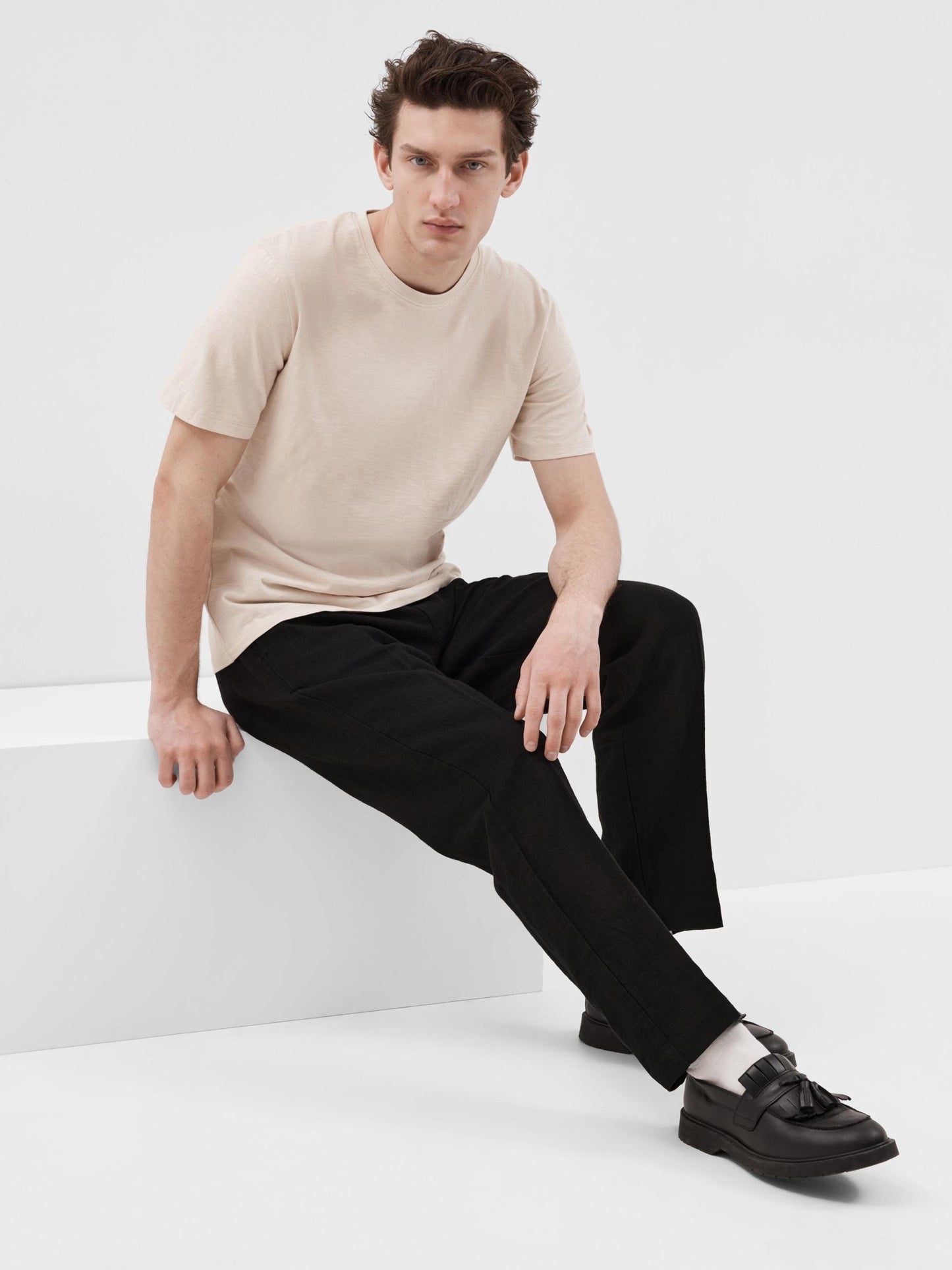 SLH196-STRAIGHT MADS LINEN PANT NOOS