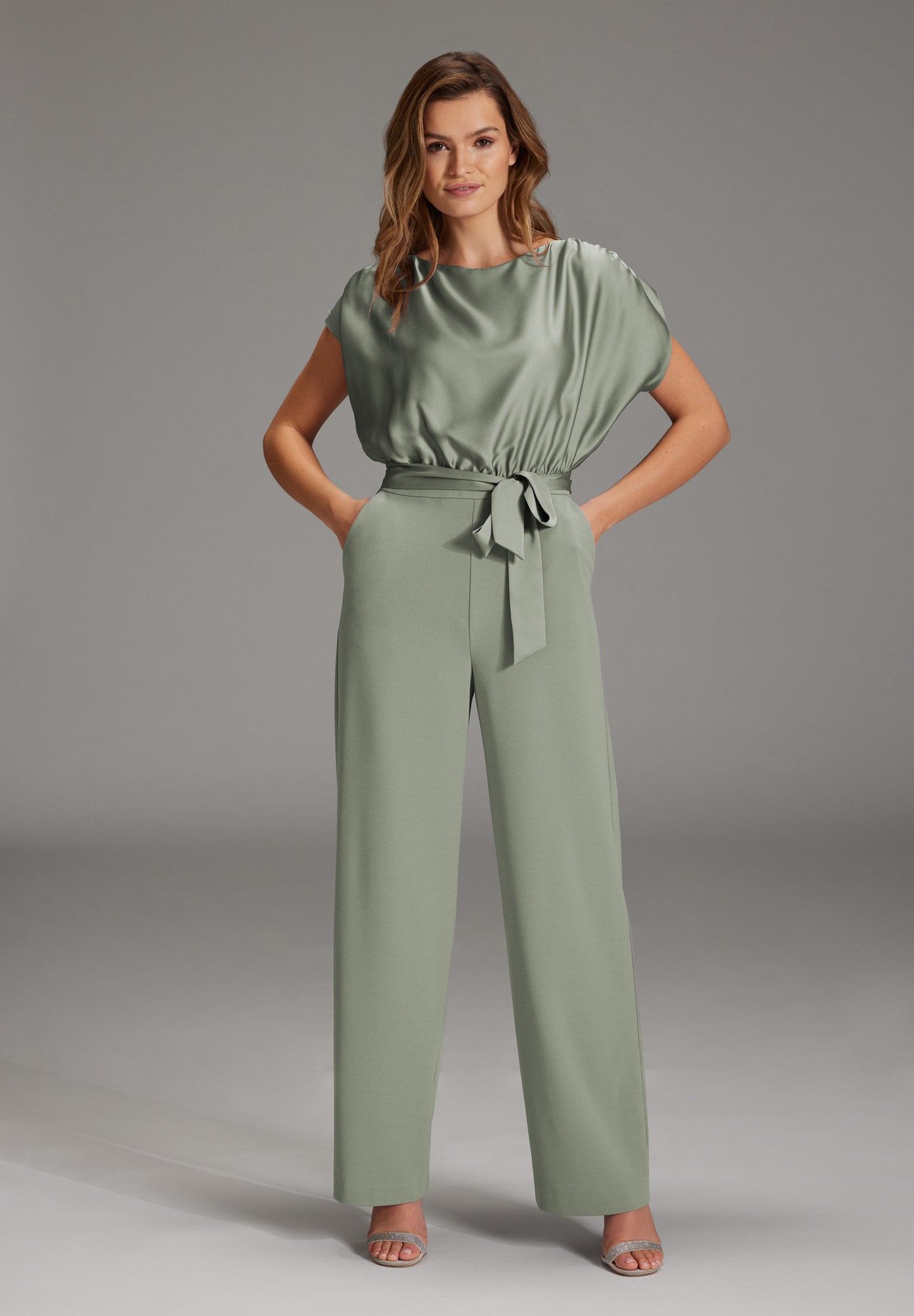 Jumpsuit mit Hose aus Crepe