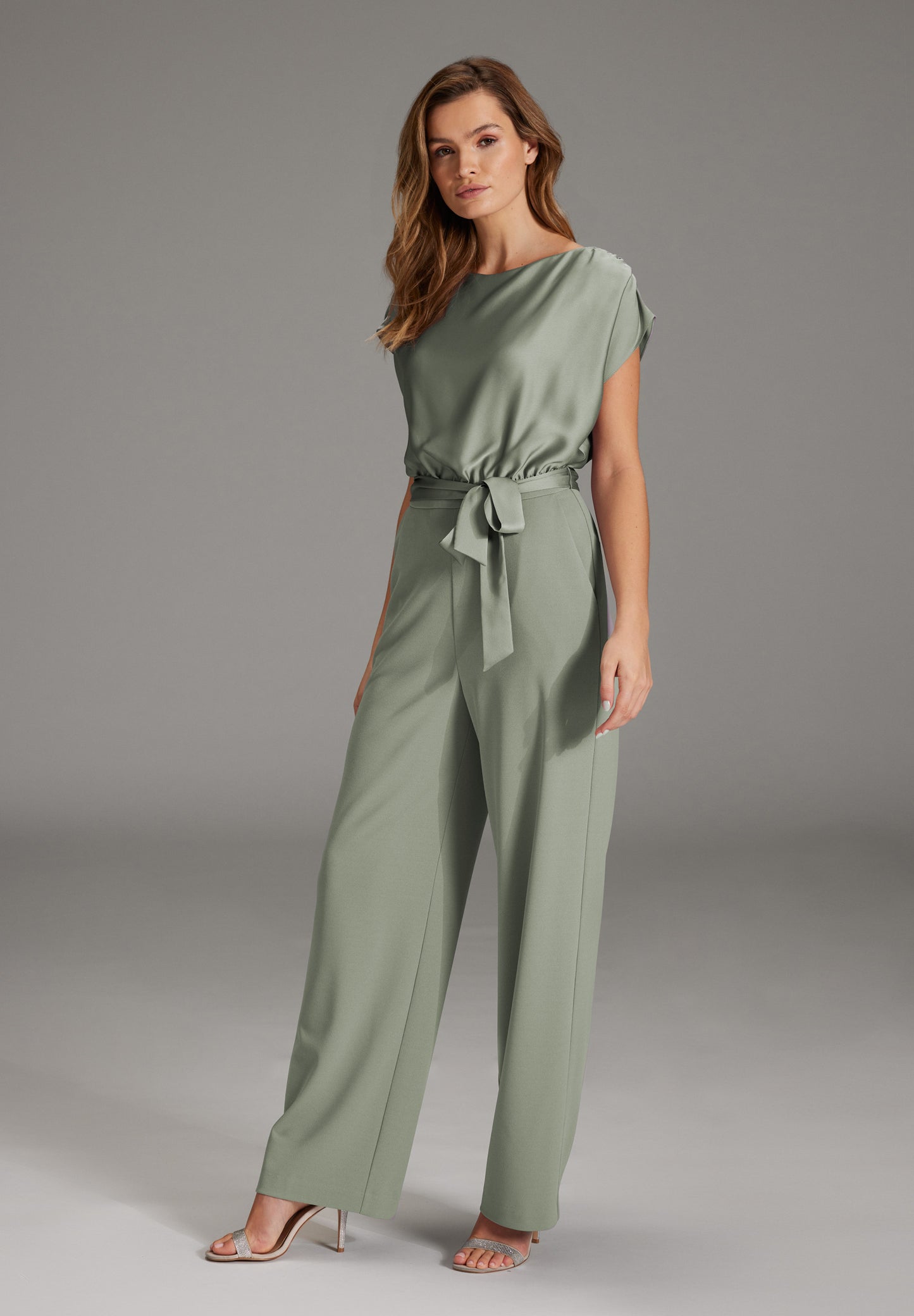 Jumpsuit mit Hose aus Crepe