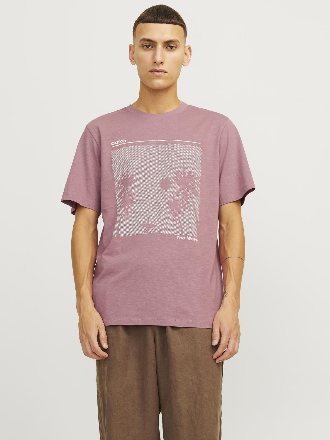 JJPAJA PALM TEE SS CREW NECK