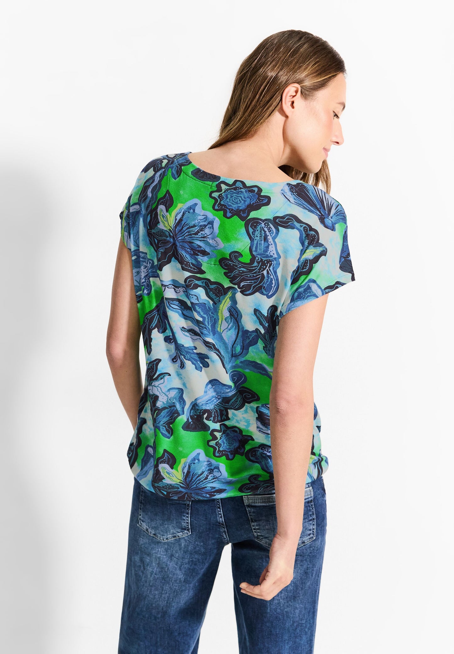 Print T-Shirt mit Cut-Out