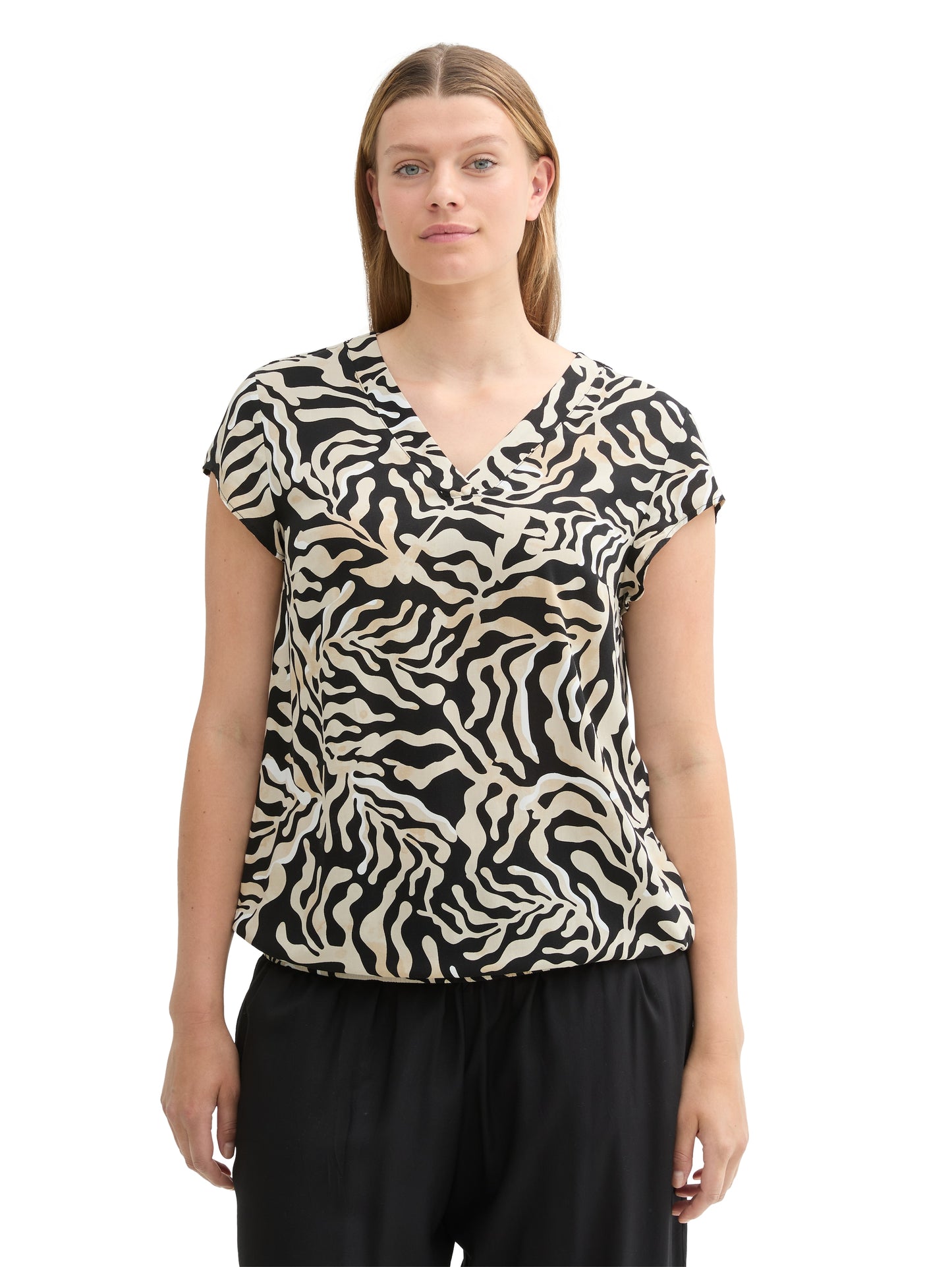 Plus - Bluse mit V-Ausschnitt