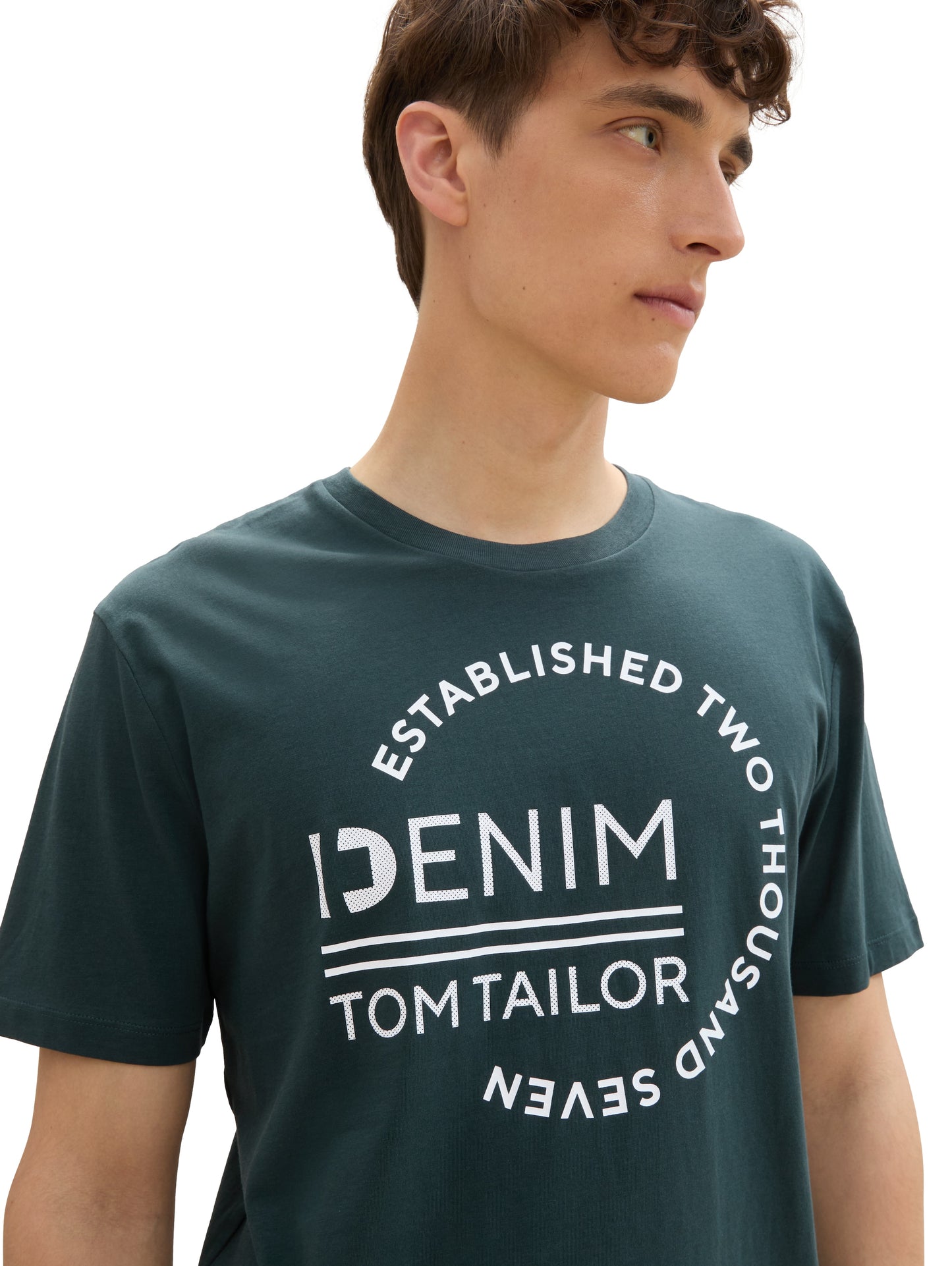 Basic T-Shirt mit Logo Print