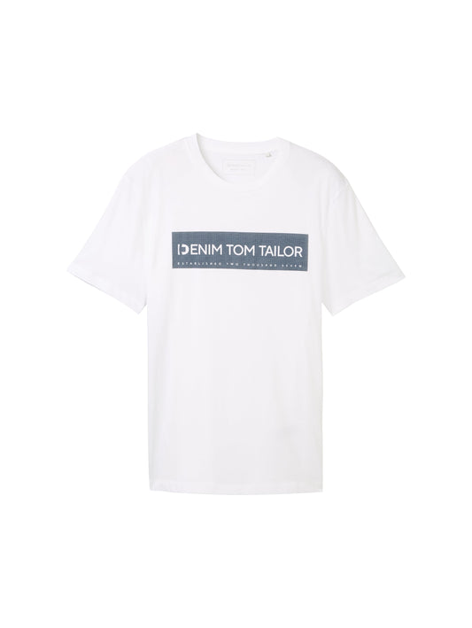 Basic T-Shirt mit Logo Print