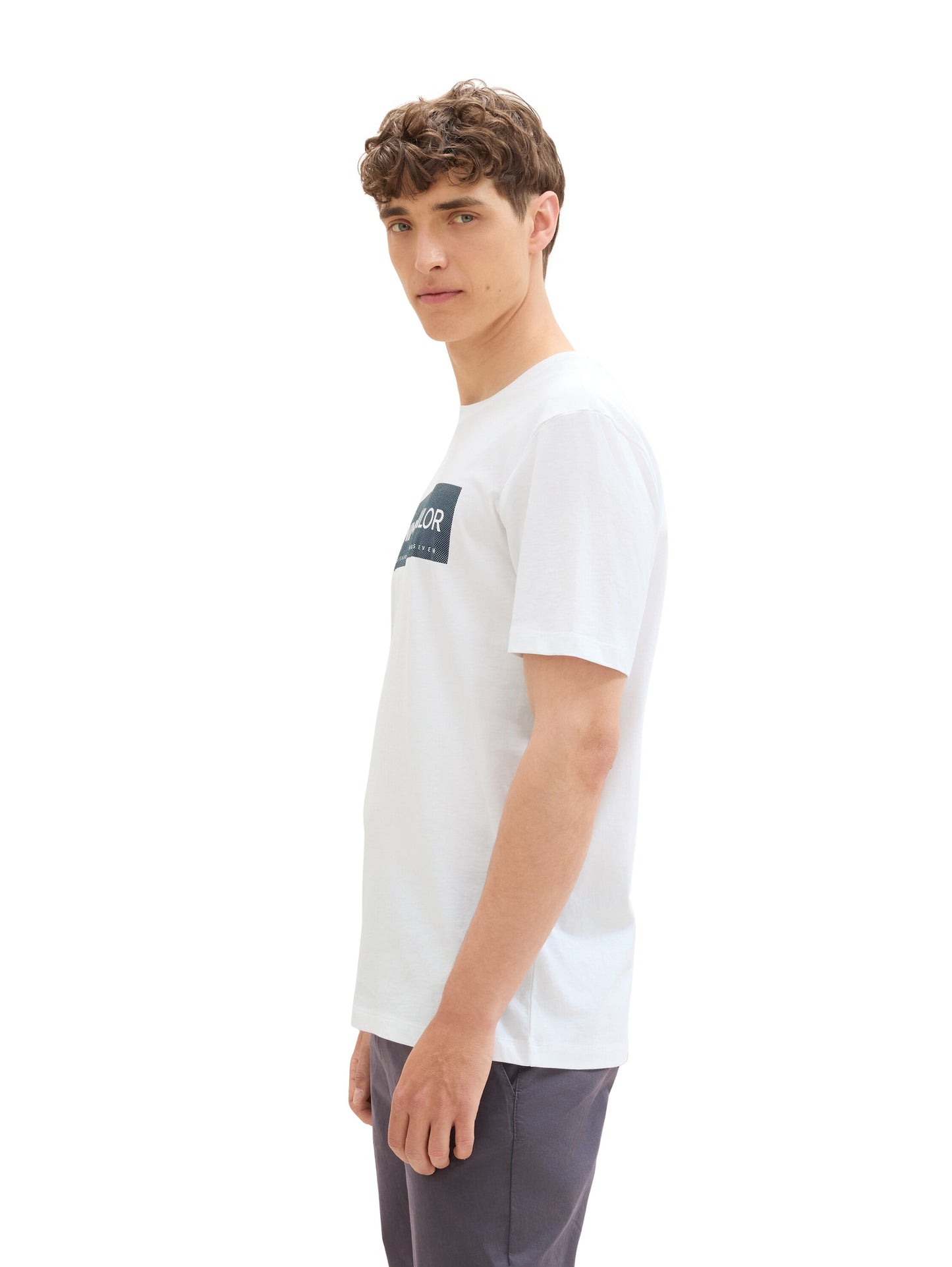 Basic T-Shirt mit Logo Print