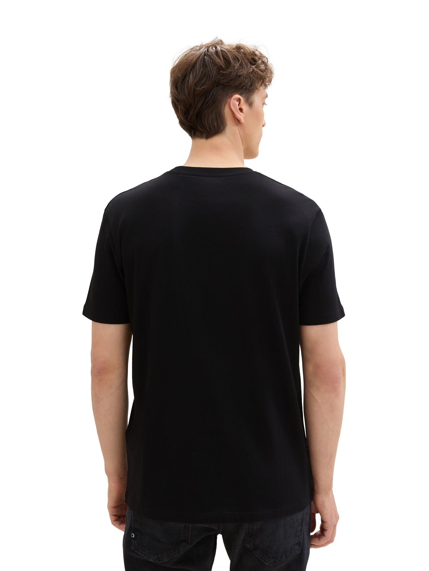 Basic T-Shirt mit Logo Print