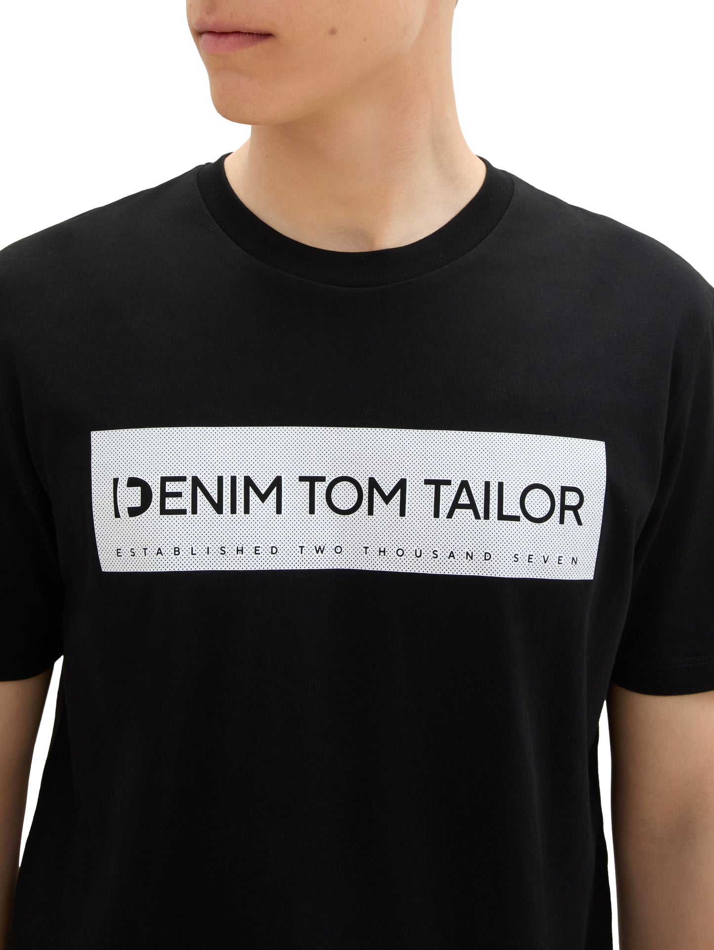 Basic T-Shirt mit Logo Print