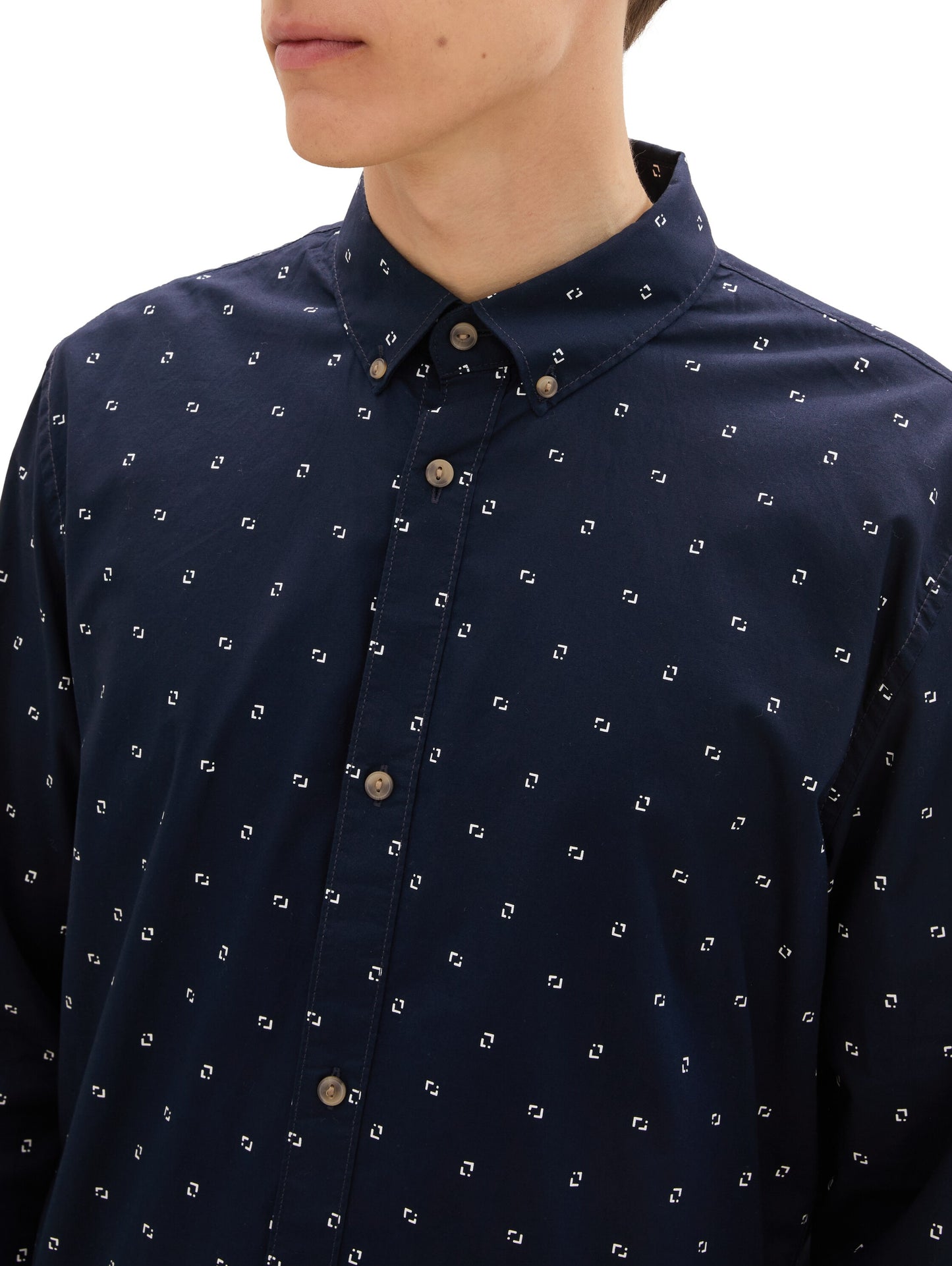 Poplin Hemd mit Print