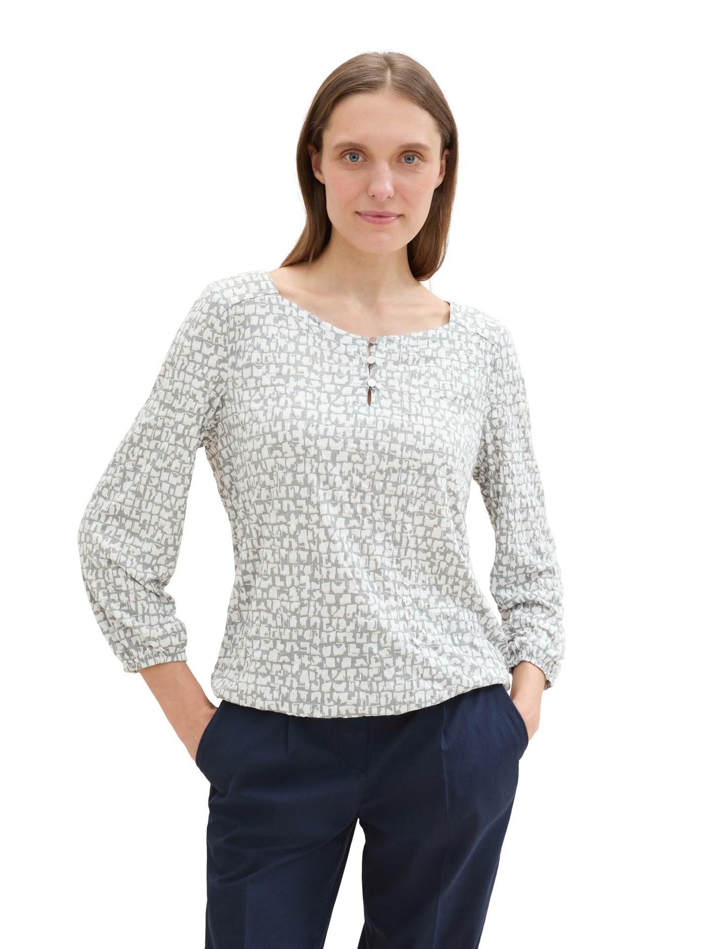 3/4 Arm Shirt in Knitteroptik