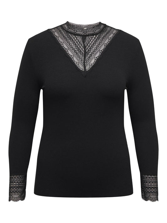 CARTILDE RIB LACE L/S TOP JRS