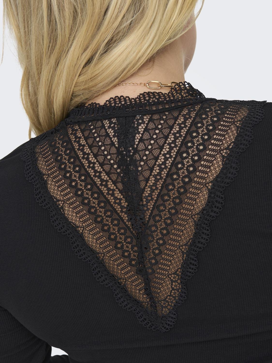 CARTILDE RIB LACE L/S TOP JRS