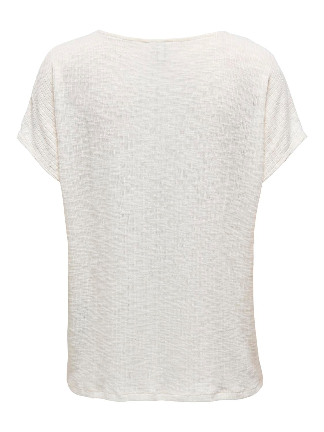 ONLMILA S/S V-NECK TOP BOX JRS