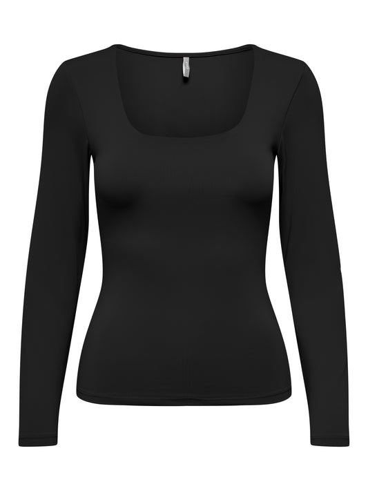 ONLEA L/S 2-WAY DEEP NECK TOP JRS NOOS