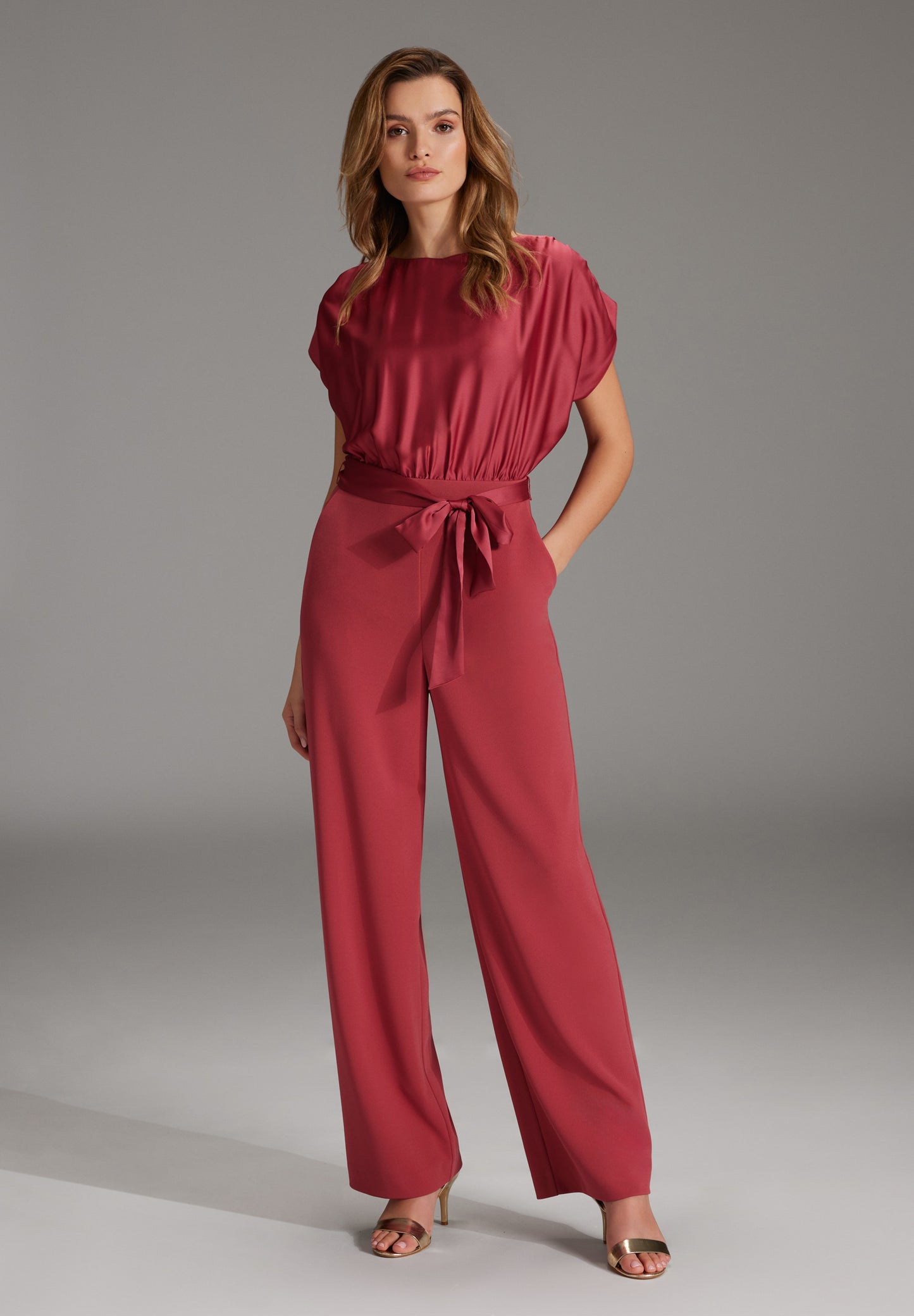 Jumpsuit mit Hose aus Crepe