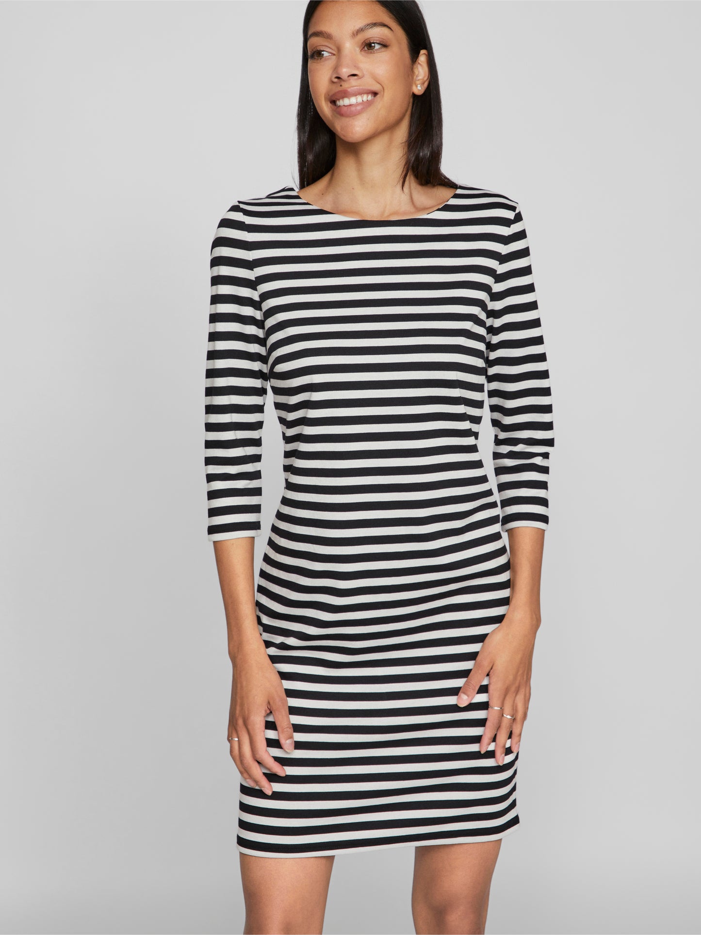 VININNY 3/4 O-NECK DRESS - NOOS