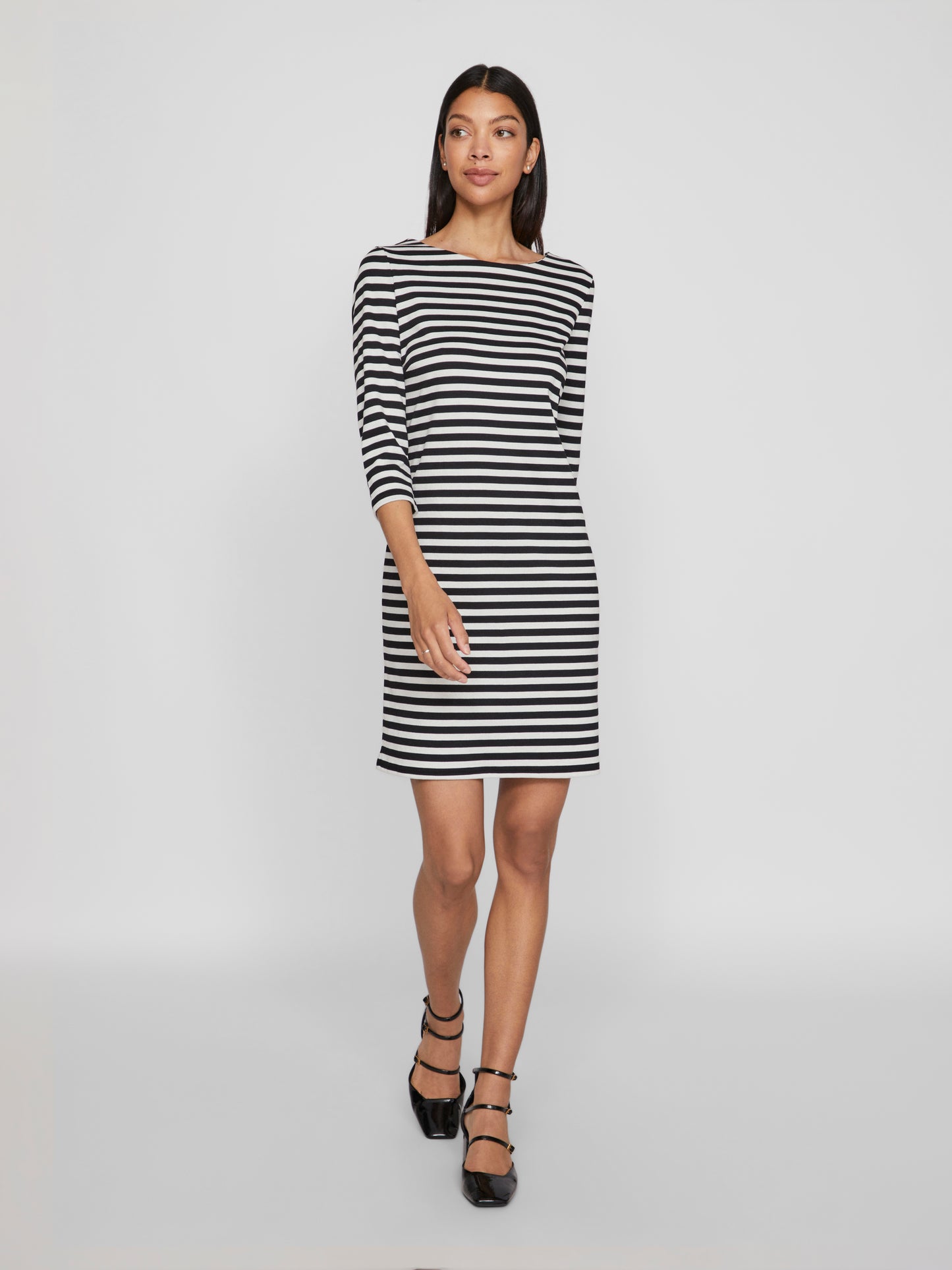 VININNY 3/4 O-NECK DRESS - NOOS