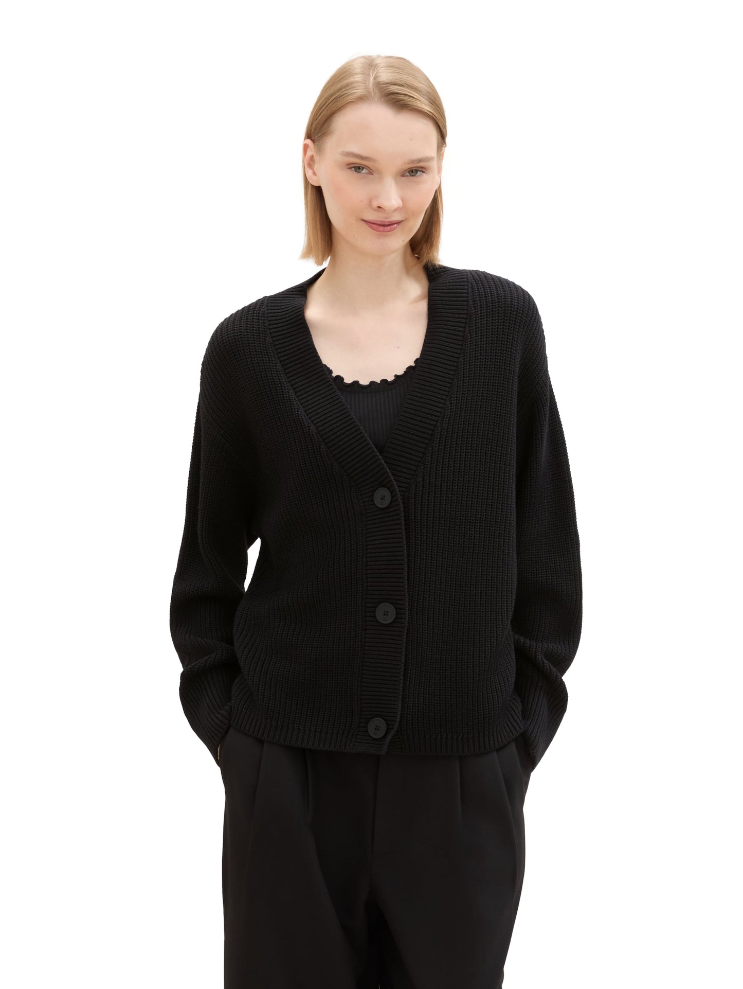 Strick Cardigan mit V-Ausschnitt