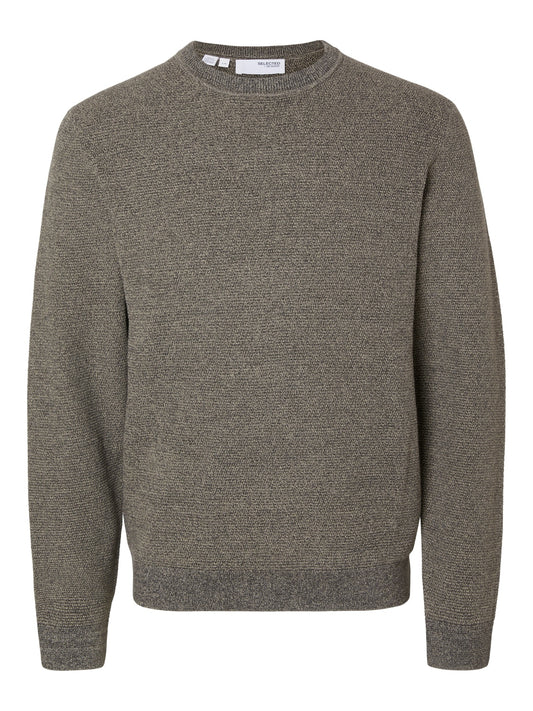 SLHROSS LS KNIT STRUCTURE CREW NECK NOOS