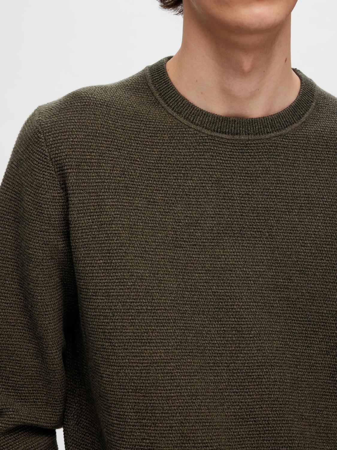 SLHROSS LS KNIT STRUCTURE CREW NECK NOOS