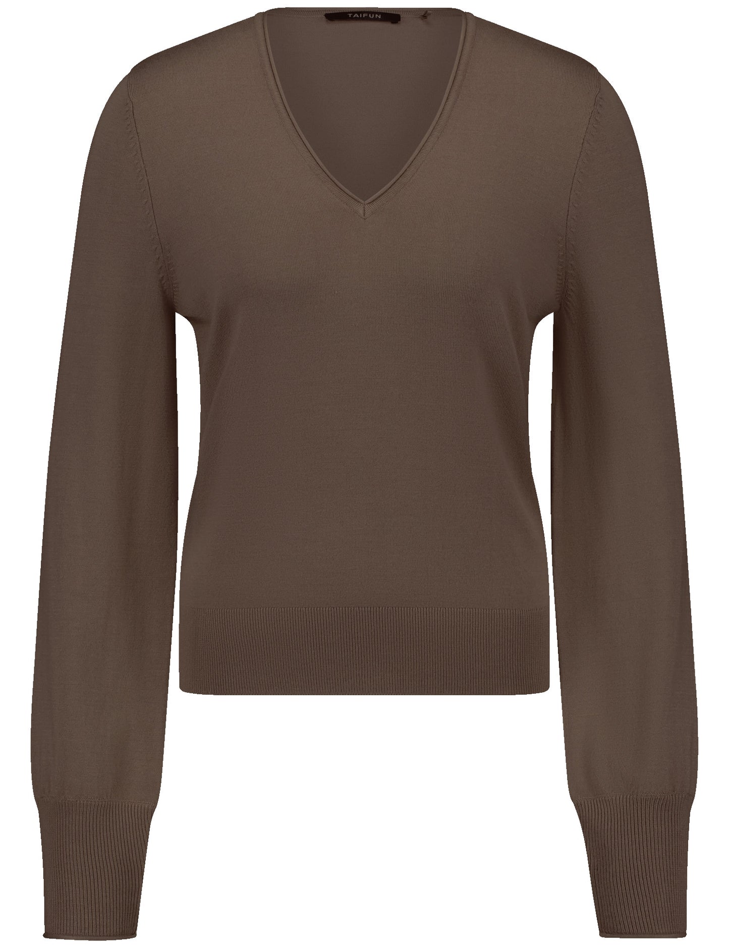 Basic Pullover mit V-Ausschnitt