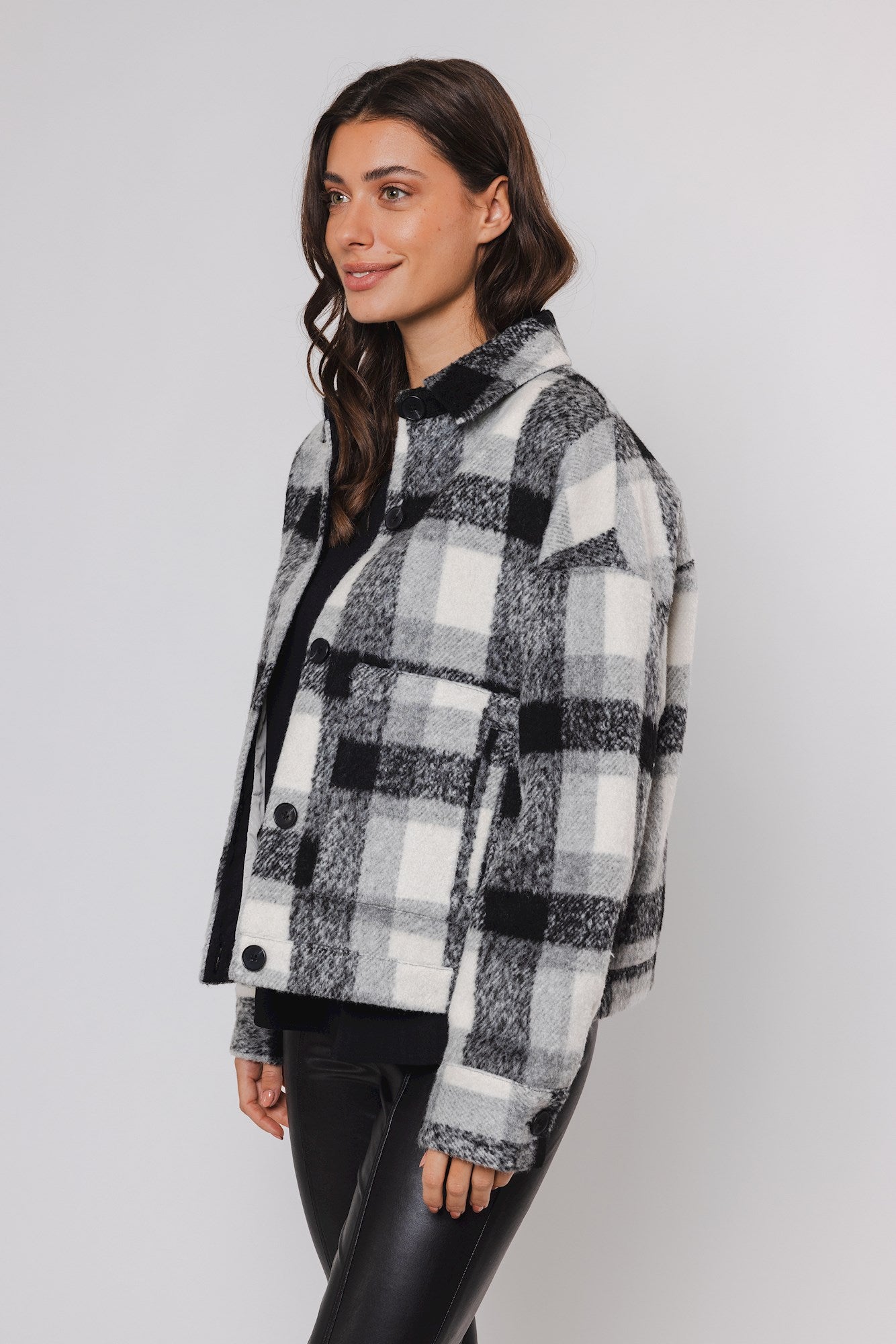 Rino&Pelle Jacke Indoor FSnow white check