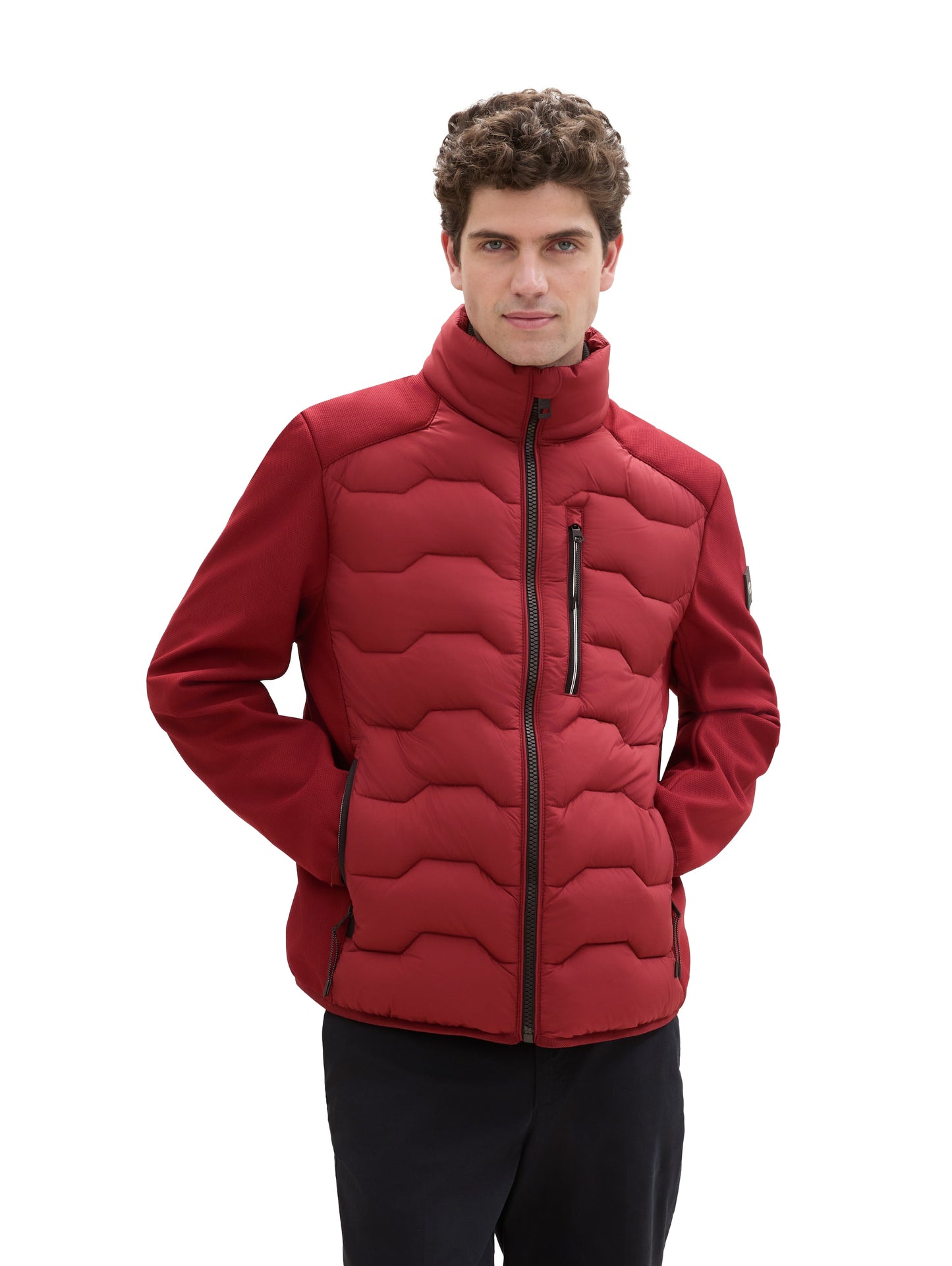 Hybrid Jacke mit Stehkragen