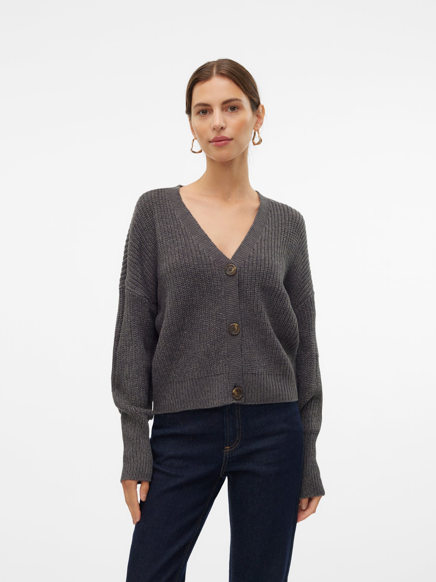 VMLEA LS V-NECK CUFF CARDIGAN NOOS