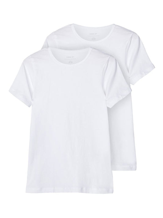NKMT-SHIRT SLIM 2P SOLID WHITE NOOS