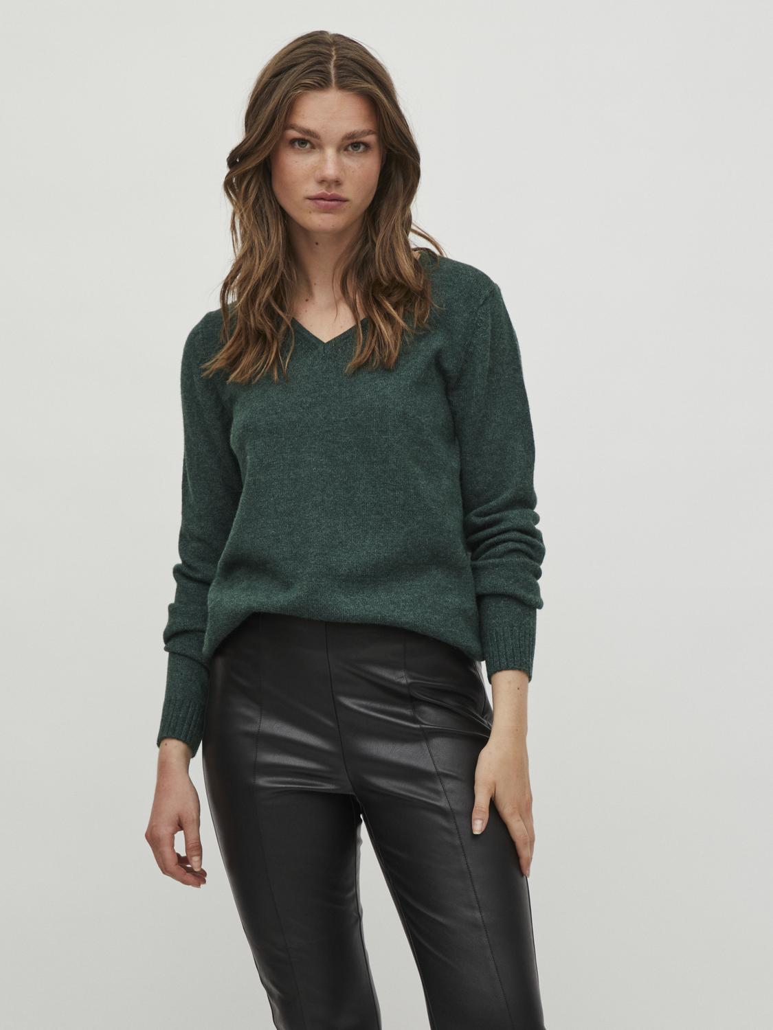 VIRIL V-NECK L/S  KNIT TOP - NOOS