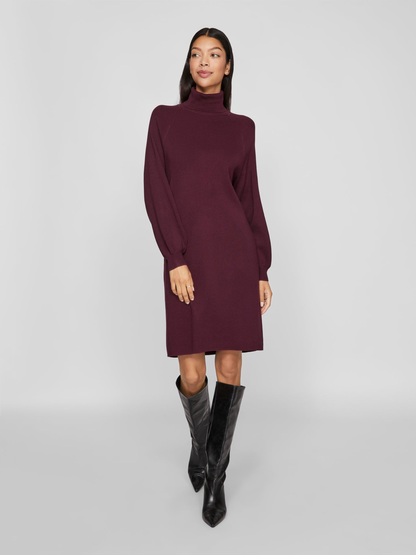 VIOSTRIA ROLL NECK L/S KNIT DRESS - NOOS