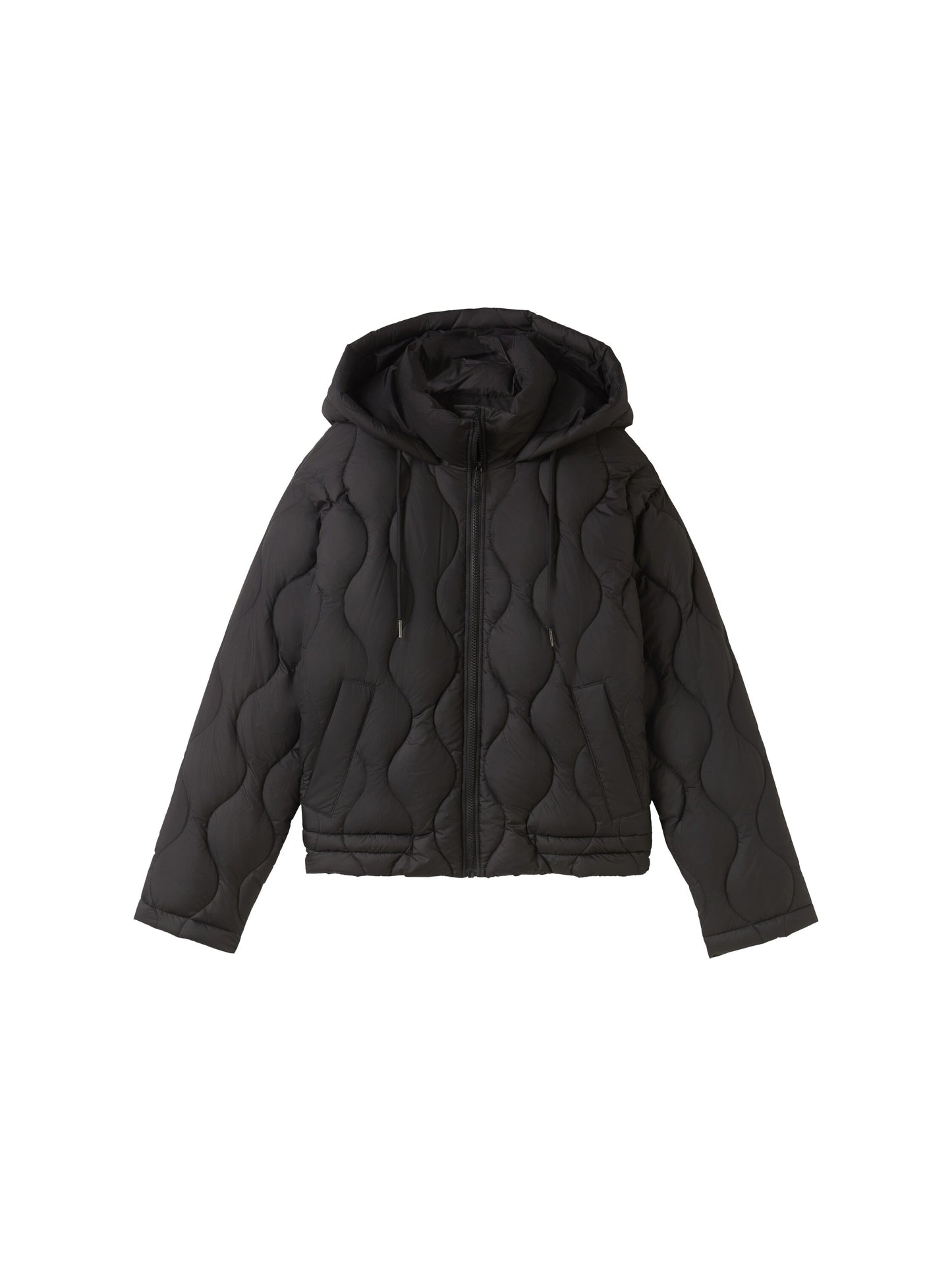 Kurze Puffer Jacke mit Kapuze