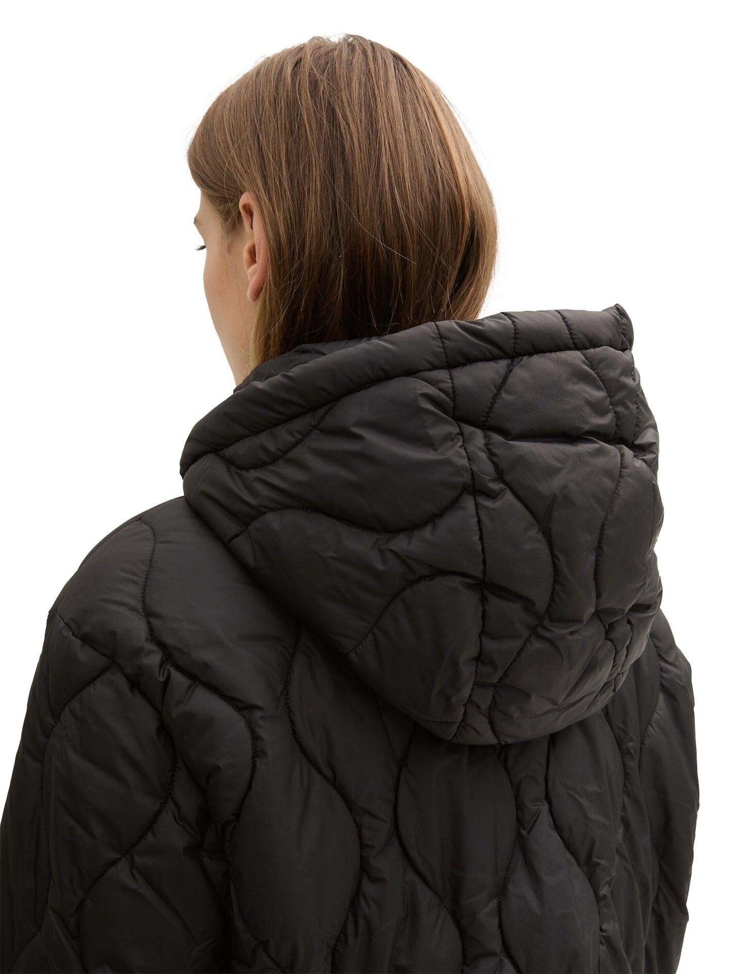 Kurze Puffer Jacke mit Kapuze