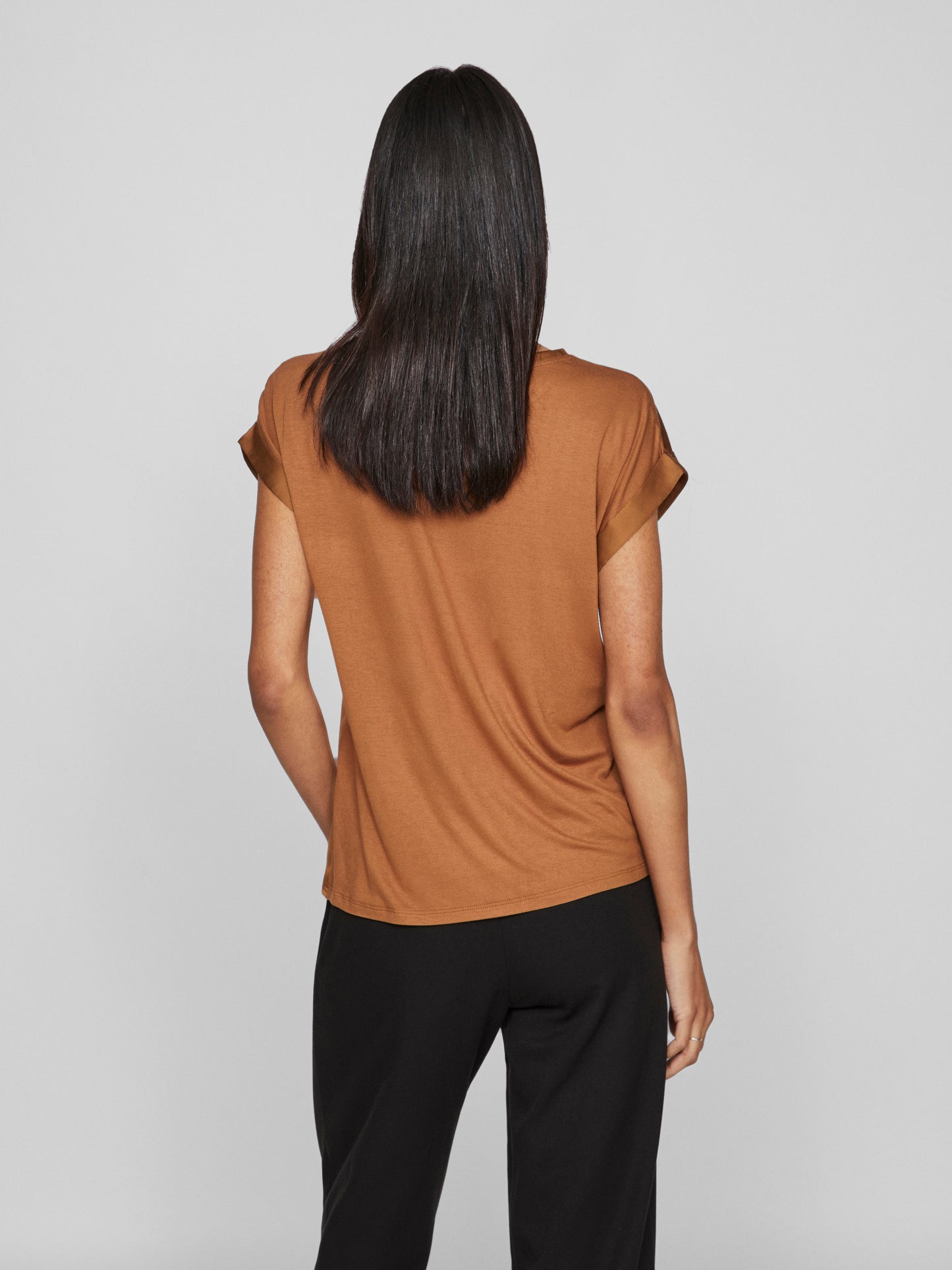 VIELLETTE S/S SATIN TOP - NOOS