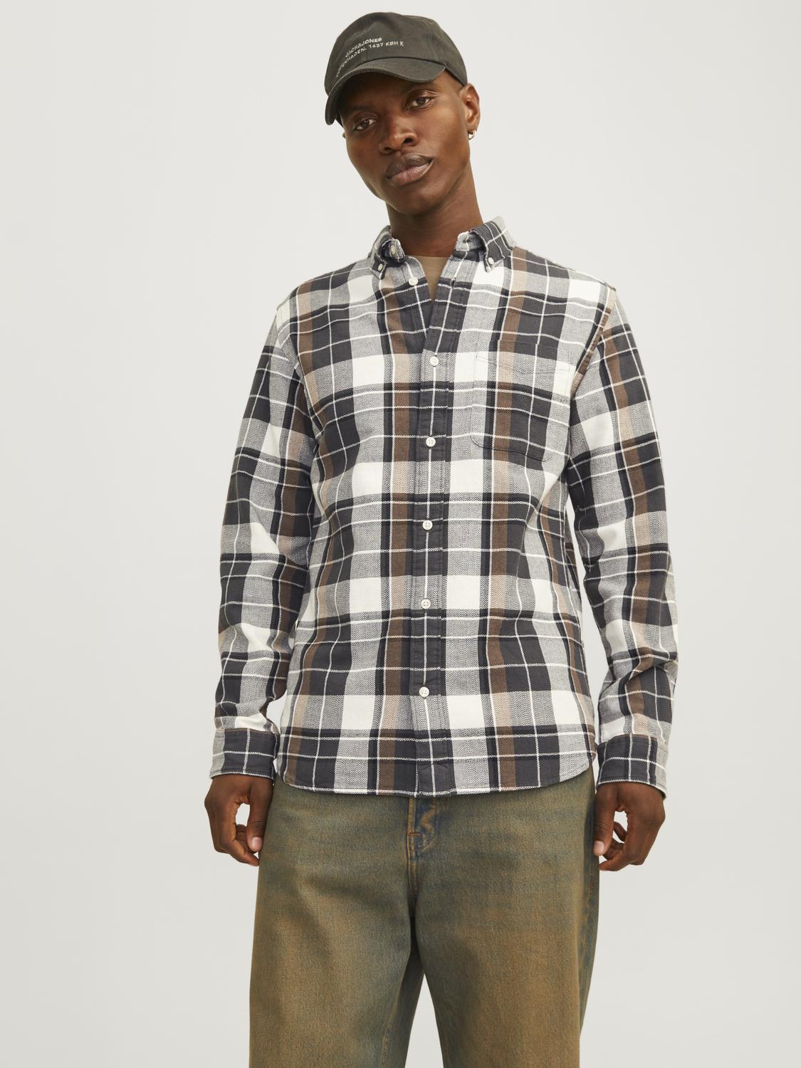 JPRBLUBROOK CHECK STRUCTURE L/S SHIRT SN