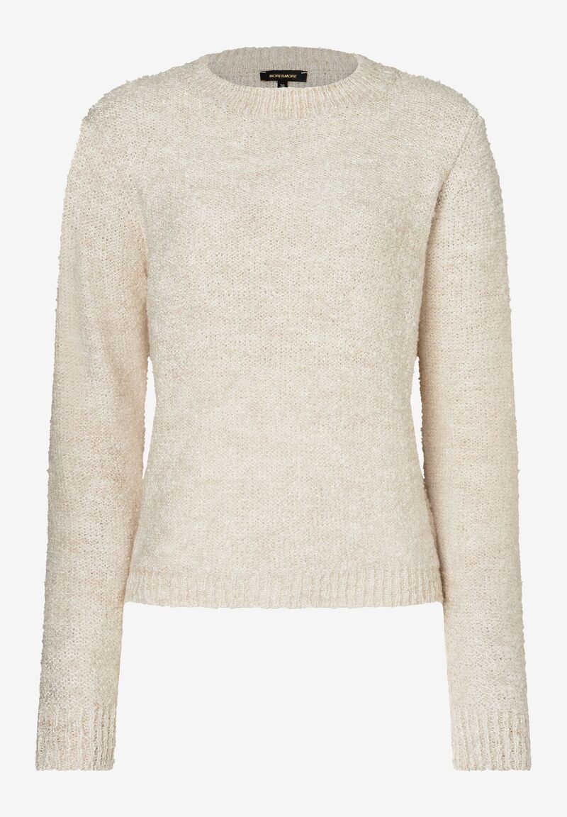 Bouclé-Pullover  powder creme  Herbst-Kollektion